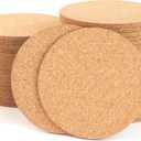 Natural Cork Coasters Set of 40, 90mm Round Absorbent Cork Drink Pads, Non-Slip Bar Mats, Laser Engravable Coasters - YHCORK