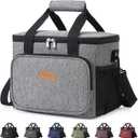 Lifewit Large Lunch Bag, Insulated Lunch Box, Soft Cooler Cooling Tote for Adult Men Women, Gray 24-Can (15L)