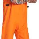 Men Prisoner Costume, 2 Pcs Convict Jail Jumpsuit Inmate Set Outfit for Adult Man Dress Up Halloween M-XXL (Orange)