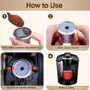RETHONE K Cup Reusable Coffee Pods, Stainless Steel Reusable K Cups Coffee Filter Compatible with Keurig 1.0 & 2.0 Coffee Makers BPA-Free Refillable Coffee Filters (4 Pack)
