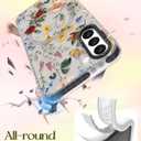 Lotadilo Cute Case for Samsung Galaxy S21 Plus for Women Girls - Funny Design Compatible with Magsafe Magnetic Ring Holder Kickstand Art Retro Flower Fashion Pattern TPU Phone Covers