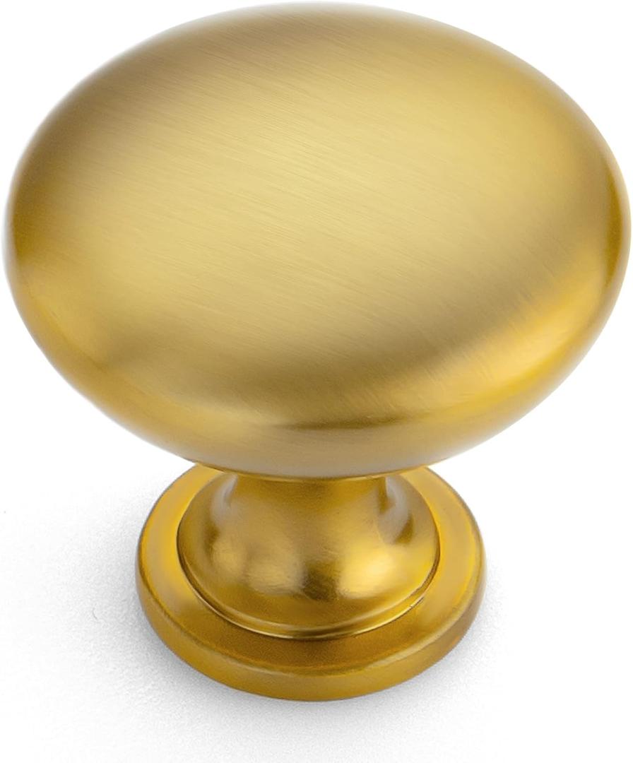 Ravinte 20 Pack Kitchen Cabinet Knobs Dresser Knobs Drawer Knobs Brused Brass Zinc Knobs Brass Drawer Pulls Door Knobs Dresser Drawer Handles Knobs for Dresser Drawers