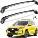 Tuyoung 220lb Lockable Roof Rack Cross Bars Compatible with Ford Escape 2020 2021 2022 2023 2024 2025 with flush side rails, Heavy Duty Anti-Theft Aluminum Roof Rails Crossbars Cargo Carrier Bag Black
