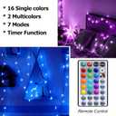 Solhice 40ft Color Changing Star String Lights for Bedroom 120 LEDs, Indoor Hanging Fairy Lights USB Powered, Starry Lights with Remote, Bunk Bed Lights for Kids Room