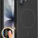 Miracase Magnetic for iPhone 17 Case, Compatible with MagSafe, Integrated Silicone Camera Control Cover, 3.0mm Thicken Shockproof Drop Protection Phone Case for 17, Black