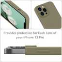 MCFANCE Magnetic for iPhone 13 Pro Case, Compatible with MagSafe, [Full Camera Protection] Anti-Scratch Microfiber Lining Phone Case, 6.1" 2021, Khaki