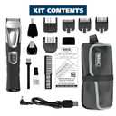 Wahl USA Rechargeable Lithium Ion All in One Beard Trimmer for Men with Detail and Ear & Nose Hair Trimmer Attachment Model 9854-600B