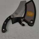Oklahoma Joe's Blacksmith Cleaver & Chef Knife with Holster,Silver/Black