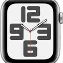 Apple Watch SE (2nd Gen) [GPS 44mm] Smartwatch with Silver Aluminum Case with Denim Sport Band M/L. Fitness and Sleep Trackers, Crash Detection, Heart Rate Monitor, Retina Display