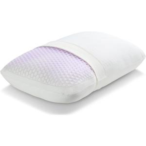 Purple GridCloud Pillow  Plush Down-Alternative Pillow with GelFlex Grid for Soft Support & Pressure Relief  Always-Fluffy Silicone-Coated Fill  Breathable Moisture-Wicking Cover