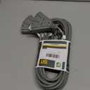 EP 2 Pack 15 Ft Outdoor Extension Cord with 3 Electrical Power Outlets - 16/3 SJTW Grey Cable with 3 Prong Grounded Plug for Safety Great for Christmas Lights, Garden and Major Appliances
