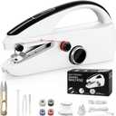 Handheld Sewing Machine: Sewing Machine for Beginners with Two Power Supply Modes,Easy to Use,Quick Stitching,Mini Portable Hand Stitching Machine with Sewing Kits for DIY,Home Travel (White)