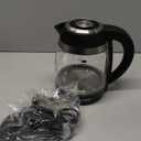 Chefman Electric Kettle, 1.8L 1500W, Hot Water Boiler, Removable Lid for Easy Cleaning, Auto Shut Off, Boil-Dry Protection, Stainless Steel Filter, BPA Free, Borosilicate Glass Electric Tea Kettle (Black)