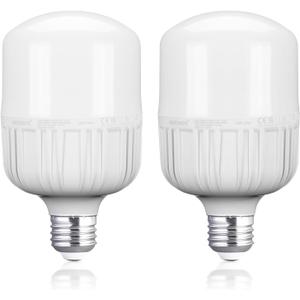 Neewer E26 24W LED Light Bulbs, 2 Packs, 2160 Lumens/5700K/CRI 93+/15000h Lifespan, Bright Video Photography Lighting, Silent/No Flicker/Non Dimmable 200W Incandescent Equivalent