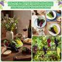 24 Pcs Artificial Grape Rubber Fake Grapes Bunches with Vines Leaves Faux Lifelike Fruits Ornament for Wedding Outdoor Decoration Garden Home, 6 Colors