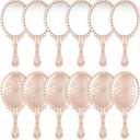 12 Pcs Vintage Handheld Mirrors, Vintage Handheld Mirror for Makeup Princess Mirrors Small Travel Handle Mirrors Portable Small Compact-Mirror for Women Wedding Classroom Tabletop Party