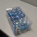 Clear Plastic Christmas Ball Ornaments, 30ct 2.36 Inch Blue Balls for Tree Decoration - Shatterproof for Holiday Wedding Party Gifts (60mm/2.36inch)