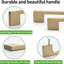 TUNNY 10 Pack Classic Cabinet Handles-5"/128mm Screw Spacing Champagne Bronze Furniture Hardware Handles for Kitchen Cabinets Bedroom Cabinet Pull