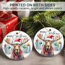 Tiny Detalles Moose Ornaments for Christmas Tree 2025, Moose Gifts for Women Men, Xmas Gifts for Animal Lovers, Ceramic Ornament, Keepsake Ornaments Hanging Christmas Decorations