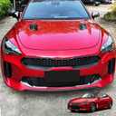 YOUTOOCAR Grille Cover Trim Compatible with Kia Stinger 2018-2023 Accessories (Glossy Black, Center Grille Cover)