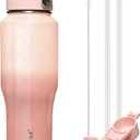 SENDESTAR Water Bottle,Wide Mouth Stainless Steel Vacuum Insulated Double Wall Keep Liquids Cold or Hot All Day,Sweat Proof Sport Design,Fit Car Cup Holder,Buling Pink Gradient,40 Ounces