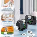 Labelife TZe-251 TZe251 TZe TZ Tape 24mm 0.94 Laminated White Replacement for Brother P Touch Label Tape 24mm Label Maker Tape 1 Inch for Brother PT-D600 PT-D610BT PT-P710BT PT-P700 PT- P910BT, 4-Pack