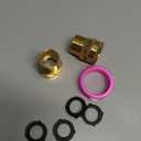2 Pack Garden Hose Adapter 3/4" GHT Female x 1/2" NPT Male, Heavy Duty Brass GHT to NPT Connector Fittings, Brass Garden Hose to Pipe Fittings Connect