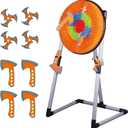 Contixo TS1 Axe Throwing Bristle Target Set for Kids, Foldable 2-in-1 Board Family Carnival Party Fun Toy with 4 Foam Axes, 4 Triangle Darts for Boys & Girls Family Indoor Outdoor Backyard Game