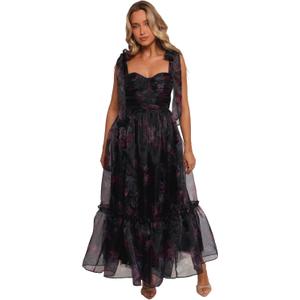 Petal & Pup Women's Floret Midi Dress - Dark Floral, Small