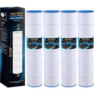 POOLPURE PLFPCC130 Pool Filter Replaces Pentair CCP520, R173578, PCC130, Ultral-A7, Unicel C-7472, Filbur FC-1978, FC-6475, Pentair Clean and Clear Plus 520, 817-0131, 178585, L x OD: 32 1/16"x7"
