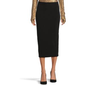 Norma Kamali Straight Skirt to Midcalf (Black, XS)