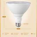 EDISHINE Flood Light Bulbs, PAR38 LED Outdoor Flood Light Bulbs, 120W Equivalent Dimmable Waterproof for Patio Yard Porch Driveway Garage, 3000K Warm Light 18W 1800LM E26 Base, 4 Pack, ETL Listed