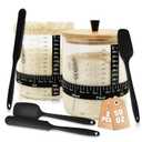 50oz Sourdough Starter Jar Kit, Wide Mouth Sourdough Starter Container for Perfect Sour Dough Bread, Extra-Large Capacity Sourdough Jar, Sourdough Kit(2 Pack) (Set of 2 & 2 spoons)