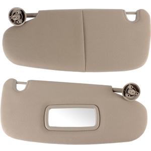 Left Driver and Right Passenger Side Sun Visor Compatible with Dodge 2002 2003 2004 2005 2006 2007 2008 2009 Ram 1500 2500 3500 Sunvisor Replace 1CT11TL2AA 1CT18TL2AA(Gray)