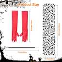 Halloween Costume Women, Halloween Costume for Women with Dalmatian Shawl Coat, 1920s Red Gloves and Long Plastic Holder