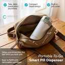 Smart Pill Dispenser for 4 Daily Doses Weekly Pill Organizer with AM/PM Labels, Smooth-Sliding Cartridges, Medication Organizer for Adults & Seniors, Compact Pill Storage Box