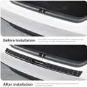 Exterior Rear Bumper Protector for Toyota Camry 2018-2024 2025 2026 (Include Hybrid) Accessories Stainless Steel Rear Bumper Guard Trunk Sill Protector (Black Brushed)