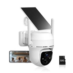 Vicohome 2K Solar Wireless WiFi Security Cameras Outdoor, 355° PTZ, Solar & Battery Powered, PIR Motion Detection, 3MP Full-Color Night Vision, IP65 Waterproof, Cloud&SD Card Storage (With SD Card)