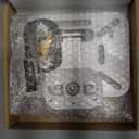 Adjustable Projector Stand with 1/4" Screw, Silver Ceiling Mount for Home Office Studio, Mini Projector Holder Bracket with Cable Ties