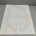 Laura Ashley Reversible Cotton 17 x 24 in. Bath Mat, White