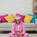 XXLOG Adult Onesie Halloween Costume Unisex Animal Pajamas Cosplay One Piece Sleepwear for Women and Men (Pink, L)