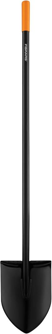 Fiskars Garden Shovel for Digging, Heavy Duty Steel Gardening Tool with Straight Handle