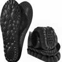 Insoles for Women Man,Cloud Soles for Men Women,4D Cloud Soles for Men,Anti Fatigue, Shock Absorption, Foot Pain Relief (Black, S) (Black:Men: 6.5-7.5/Women: 8-9)