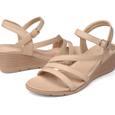SHIBEVER Wedge Sandals for Women Dressy: Summer Low Wedges Womens Comfortable Open Toe Sandal 38