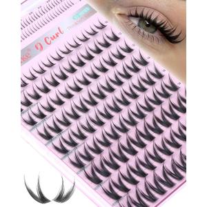 Manga Lash Clusters with Spikes Bunny Wispy Eyelash Clusters with Bottom Lashes 10-16MM Anime Cluster Eyelash Extensions Thin Band Fairy Individual Lashes CD Curl Spiky Lash Extensions Daily Wear