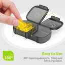 2 x AUVON XL Weekly Pill Organizer 2 Times a Day, AM PM Pill Case with One-Side Large Opening for Easy to Use, Pill Box 7 Day Travel Medication Organizer for Medications, Vitamins, Fish Oils, Supplements