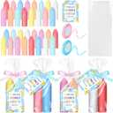 RoundFunny 24 Sets Jumbo Sidewalk Chalk Set 98 Pcs Large Chalk Kit with Fun Gift Birthday Cards Non Toxic Washable Street End of the Year Gift for Birthday Party Favor