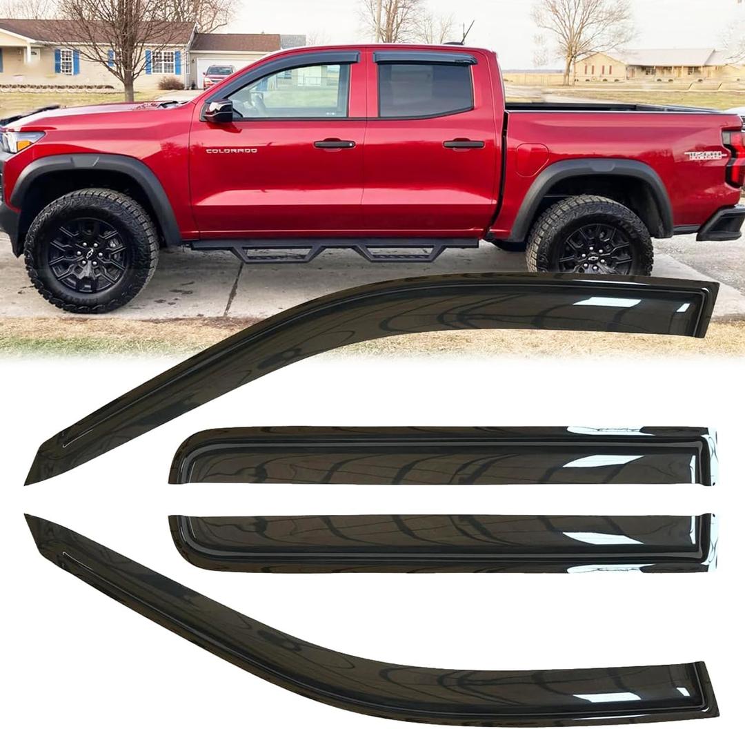 4pcs Extra Durable Window Rain Guards for 23-26 Colorado/Canyon