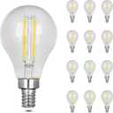 Feit Electric A15 LED Light Bulb, 60W Equivalent, Dimmable, E12 Base, 5000K Daylight, 750 Lumens, Straight Filament Clear Glass Light Bulbs, 15,000-Hour Lifetime, BPA1560C/950CAFIL2/6, 6 Pack