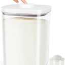 TBMAXS Airtight Rice Container 20 Lbs, Clear PET Plastic Food Storage Container Bin For Flour Sugar, Dry Food Holder with Easy Locking Lid for Kitchen Pantry Organization and Storage
